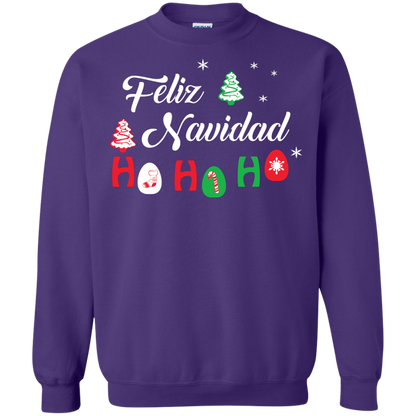 Chirstmas T-Shirt Feliz Navidad Ho Ho Ho Purple