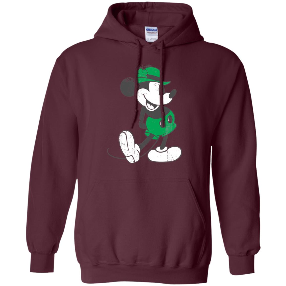 Mickey Mouse St. Patrick_s Day T-shirt Maroon