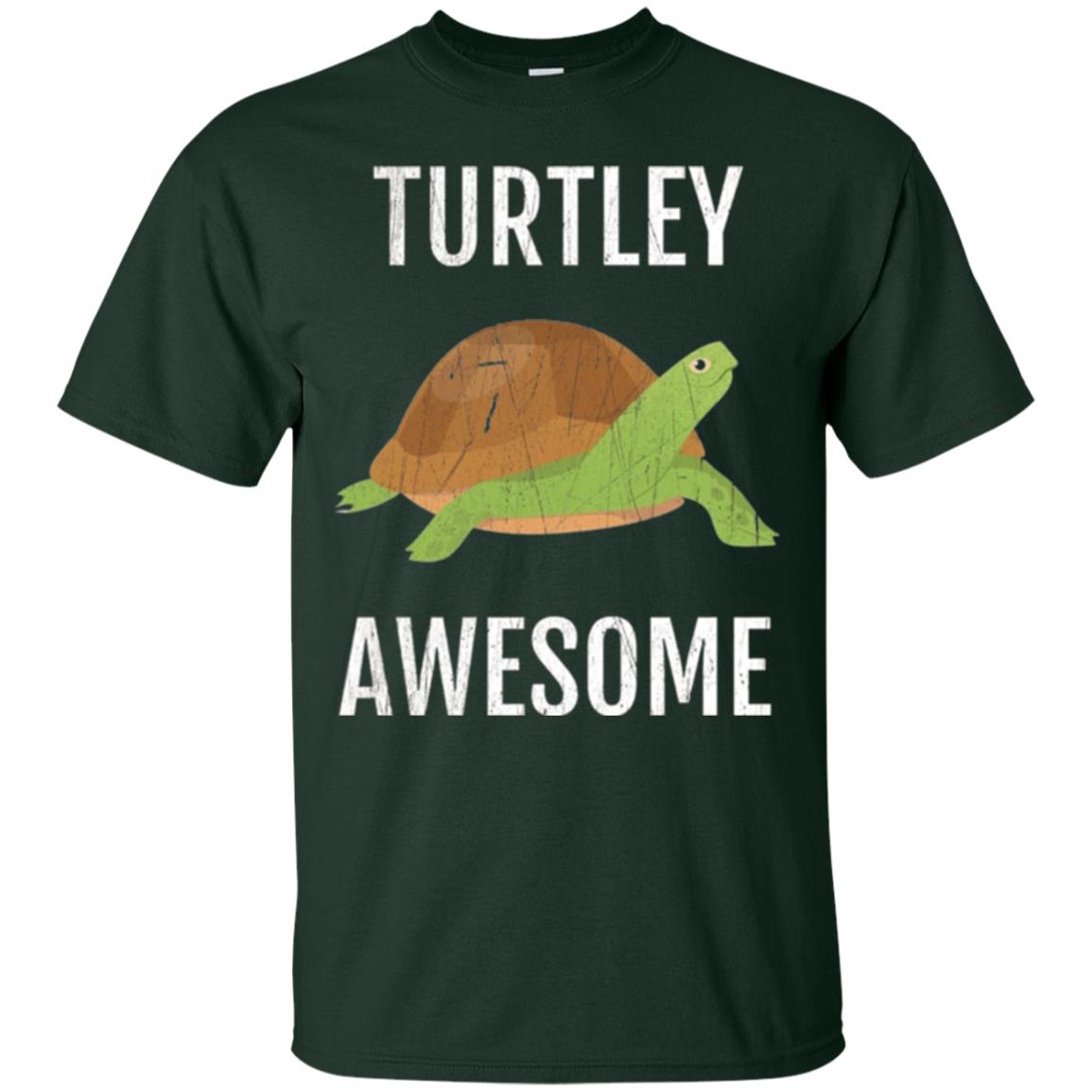 Turtle T-shirt Turtley Awesome Forest Green