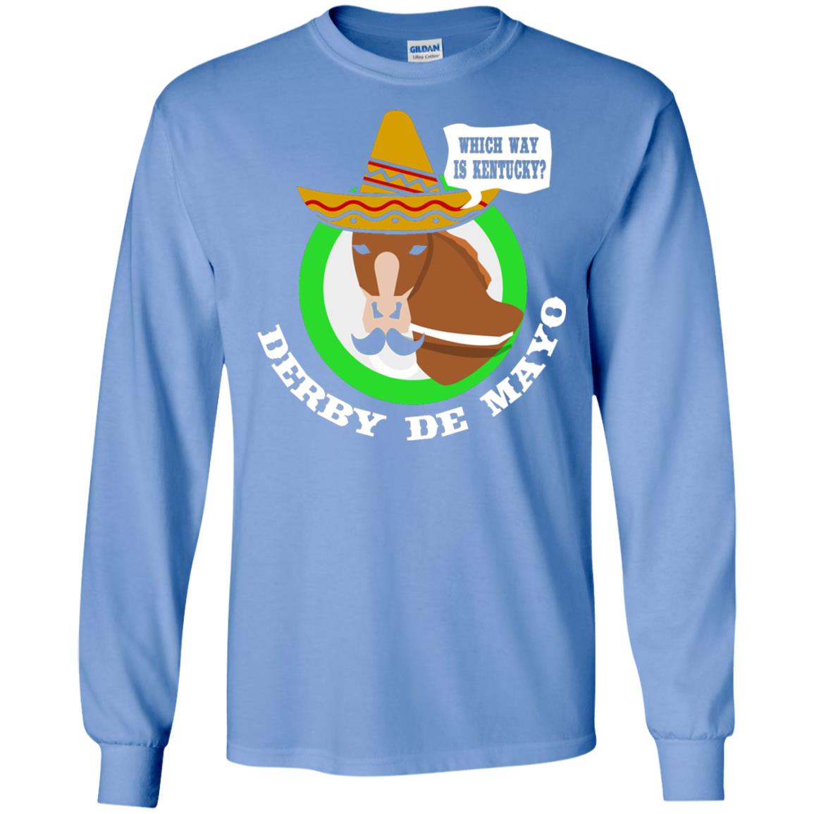 Derby De Mayo Kentucky Sombrero Mexican Horse Race T-shirt Carolina Blue