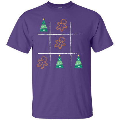 Christmas T-shirt Tic Tac Toe Board Game Purple