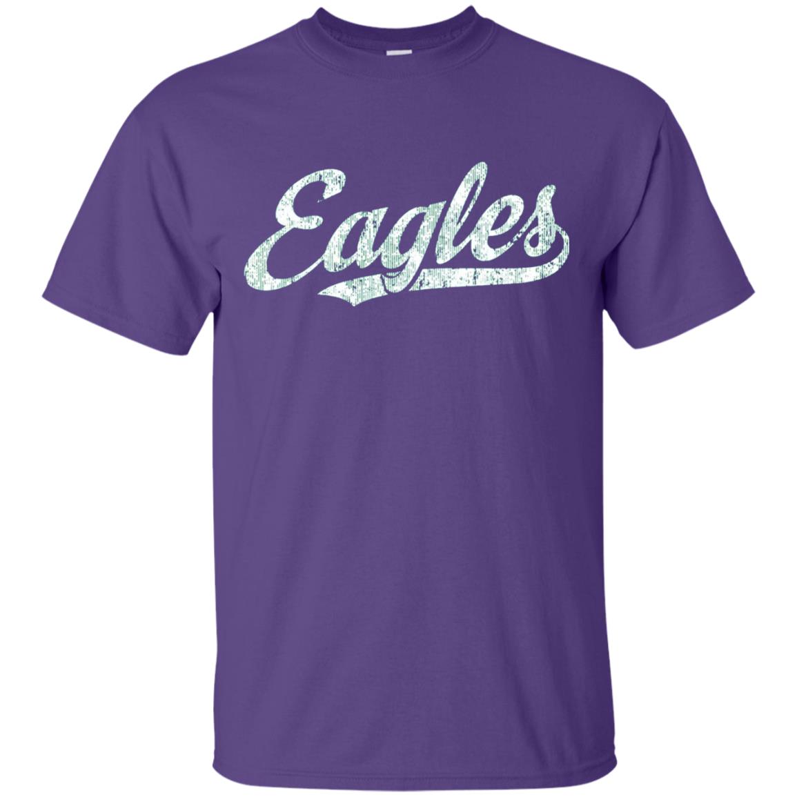 Eagles Mascot T-shirt Vintage Sports Name Purple