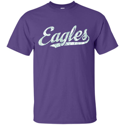 Eagles Mascot T-shirt Vintage Sports Name Purple