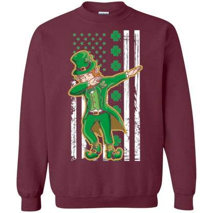 Dabbing Leprechaun St. Patrick's Day T-shirt Maroon