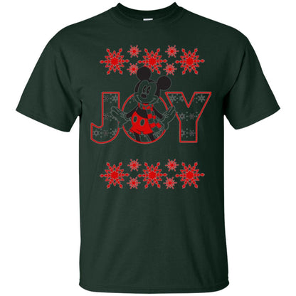 Christmas T-shirt Disney Mickey Mouse Joy Forest Green