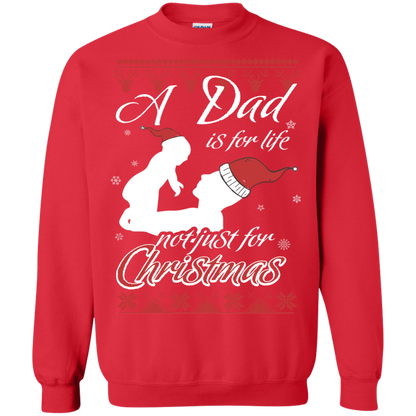 Family T-Shirt A Dad Is For Life Not Just For Christmas Red