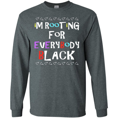 African American T-shirt I'm Rooting For Everybody Black Dark Heather