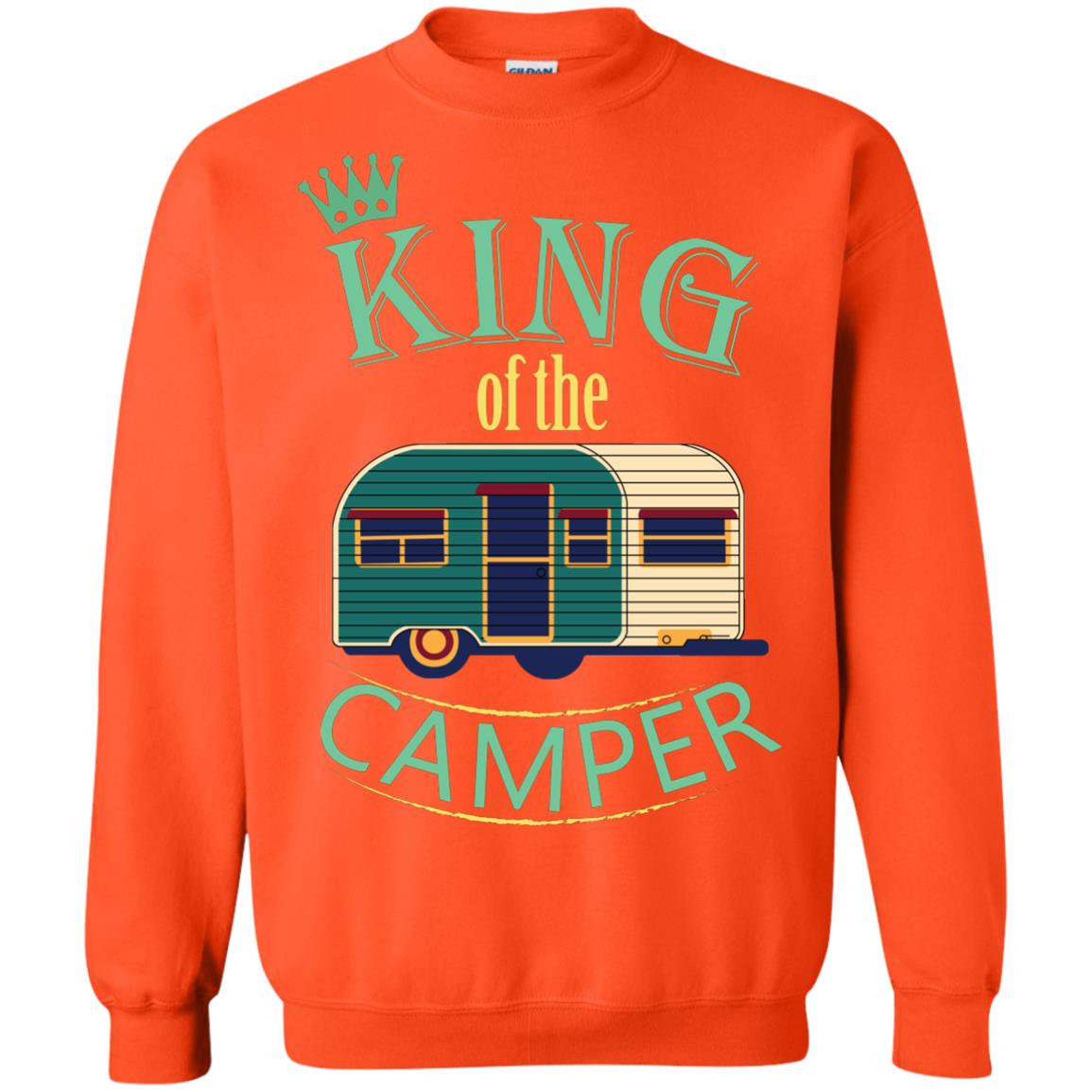 King Of The Camper Camping Lover Shirt Orange