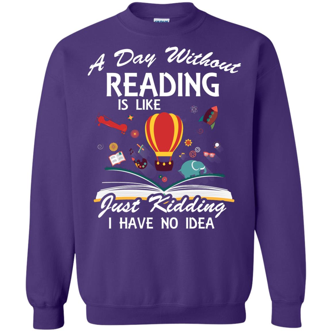 A Day Without Reading Is Like Bookworm T-shirt Purple