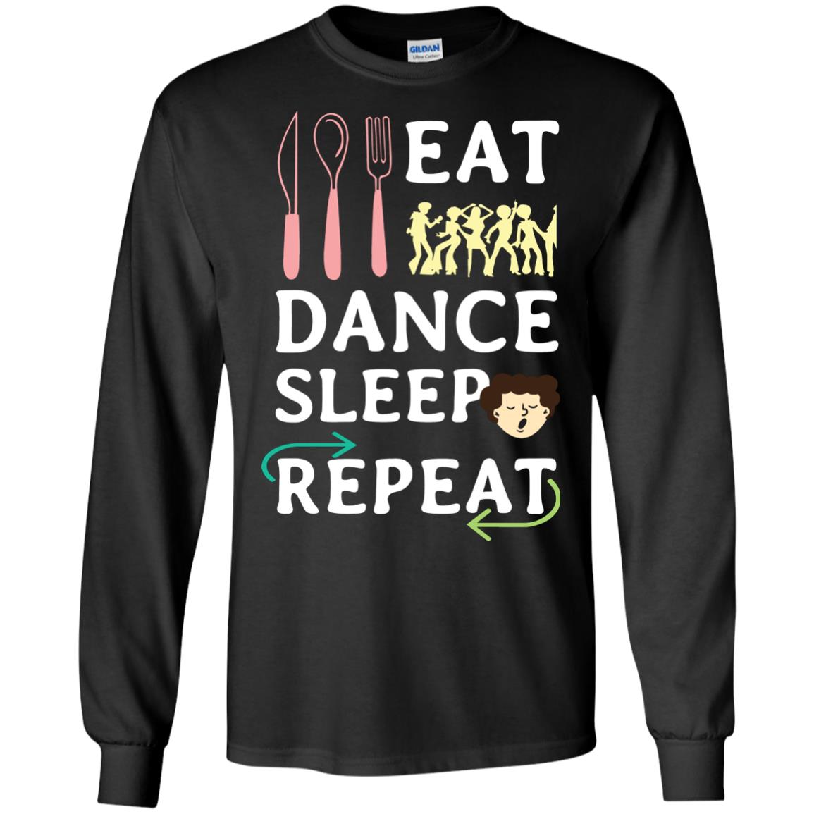Eat Dance Sleep Repeat Dance Lover Shirt Black