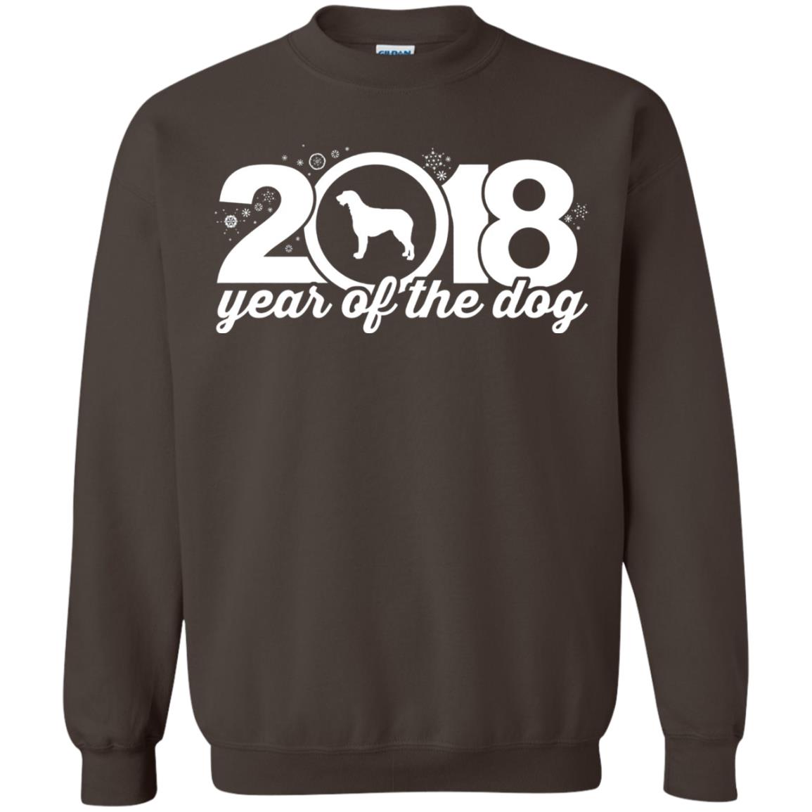 Irish Wolfhound Lover T-shirt 2018 Year Of The Dog New Year Dark Chocolate