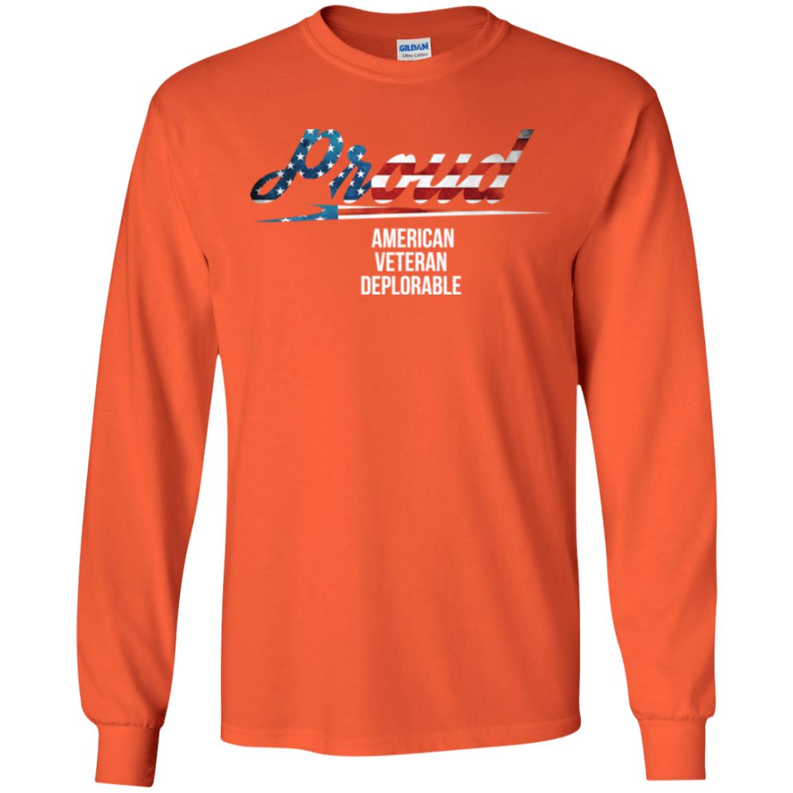 Veteran T-shirt Proud American Veteran Deplorable Orange