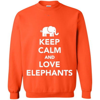 Elephant Lover T-shirt Keep Calm And Love Elephants T-shirt Orange