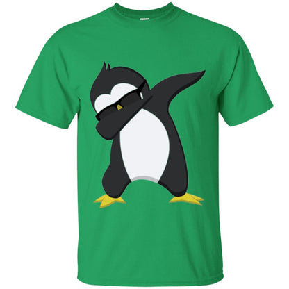 Chirstmas T-shirt Dabbing Penguin Irish Green
