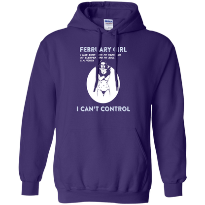 February Girl I Was Born With My Heart T-shirt Purple