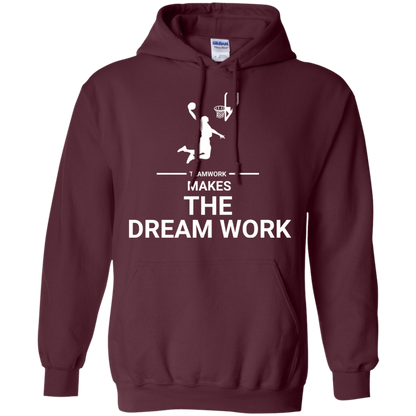 Basketball T-shirt Teamwork Makes The Dream Work Maroon