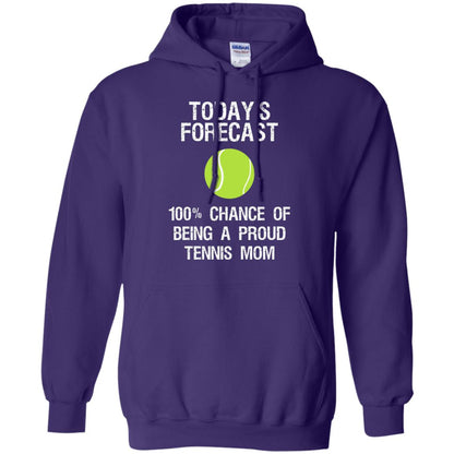 Tennis Mom Shirt Today Forecast Chance Of Being A Proud Tennis Mom Purple