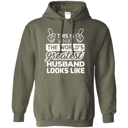 World's Greatest Husband Best Husband Ever Looks Like T-shirt Military Green