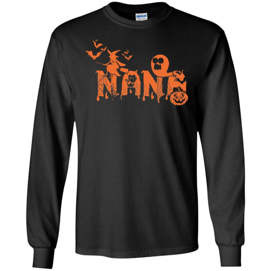 Halloween Pumpkin Nana Grandma Grandmom Shirt Black