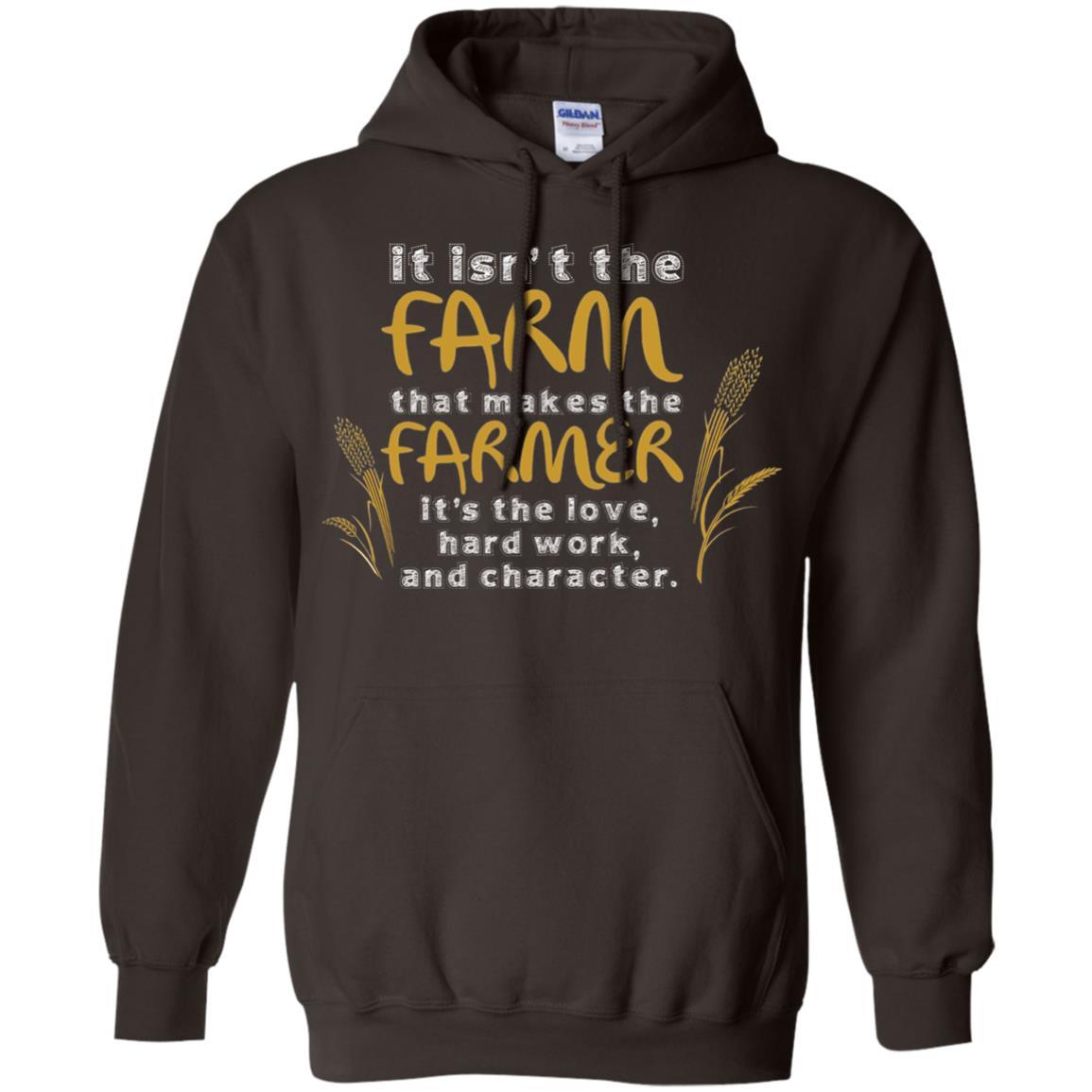 Farmer T-shirt It Isn't The Farm That Makes The Farmer Dark Chocolate