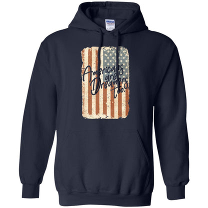 Americans Are Dreamers Too T-shirt American Flag Navy