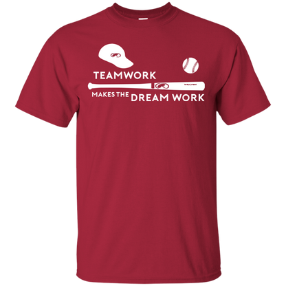 Baseball T-shirt Teamwork Makes The Dream Work Cardinal