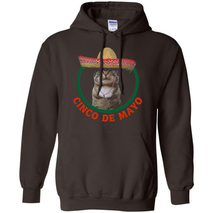 Cinco De Mayo Kitty Cat Funny Cute Meow Sombrero T-shirt Dark Chocolate