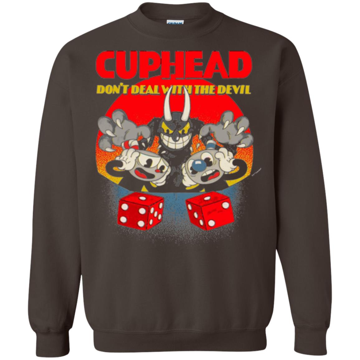 Video Game T-shirt Cuphead And Mugman Devil_s Dice Dark Chocolate
