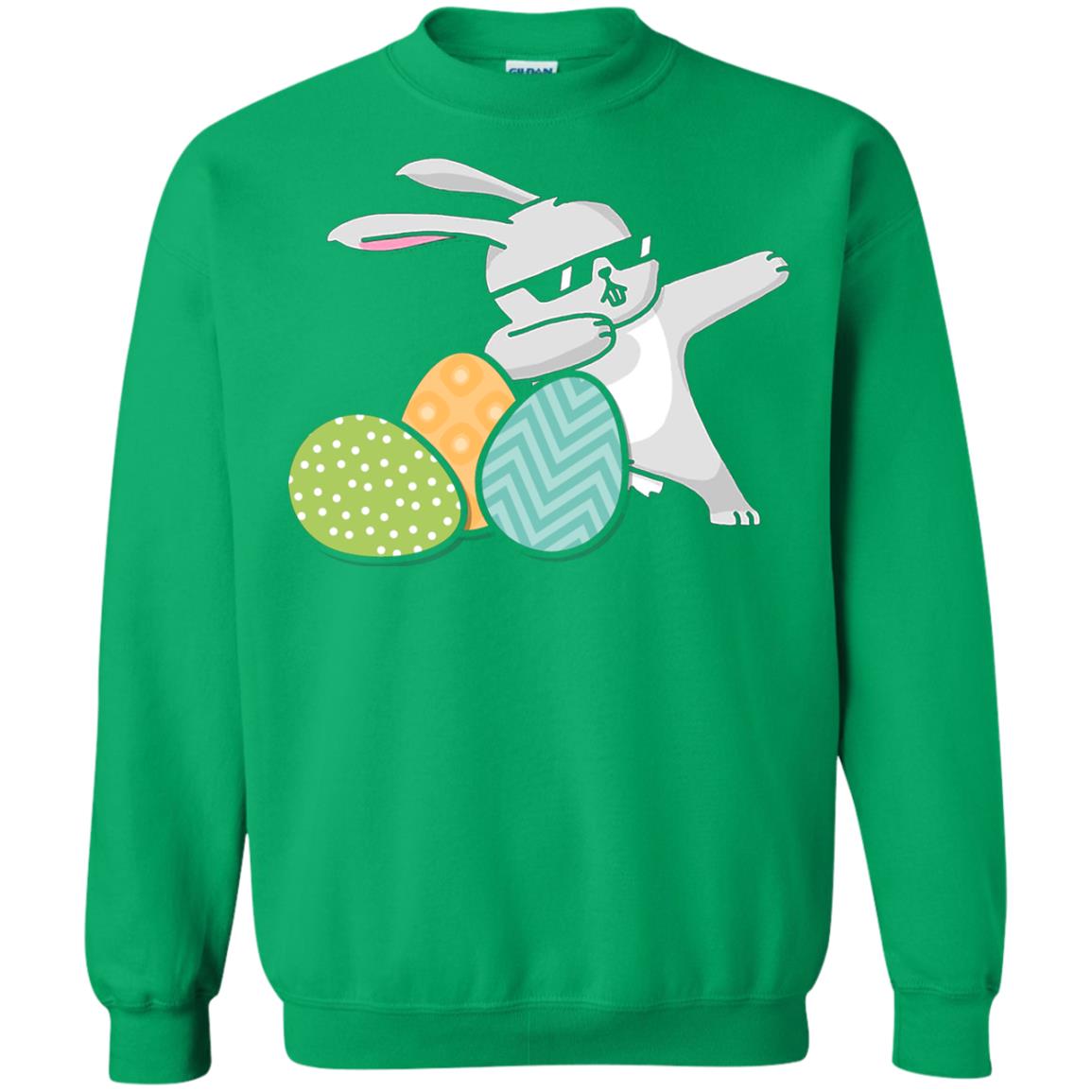 Easter Bunny Dabbing Gift Shirt For Dabbing Lover Irish Green