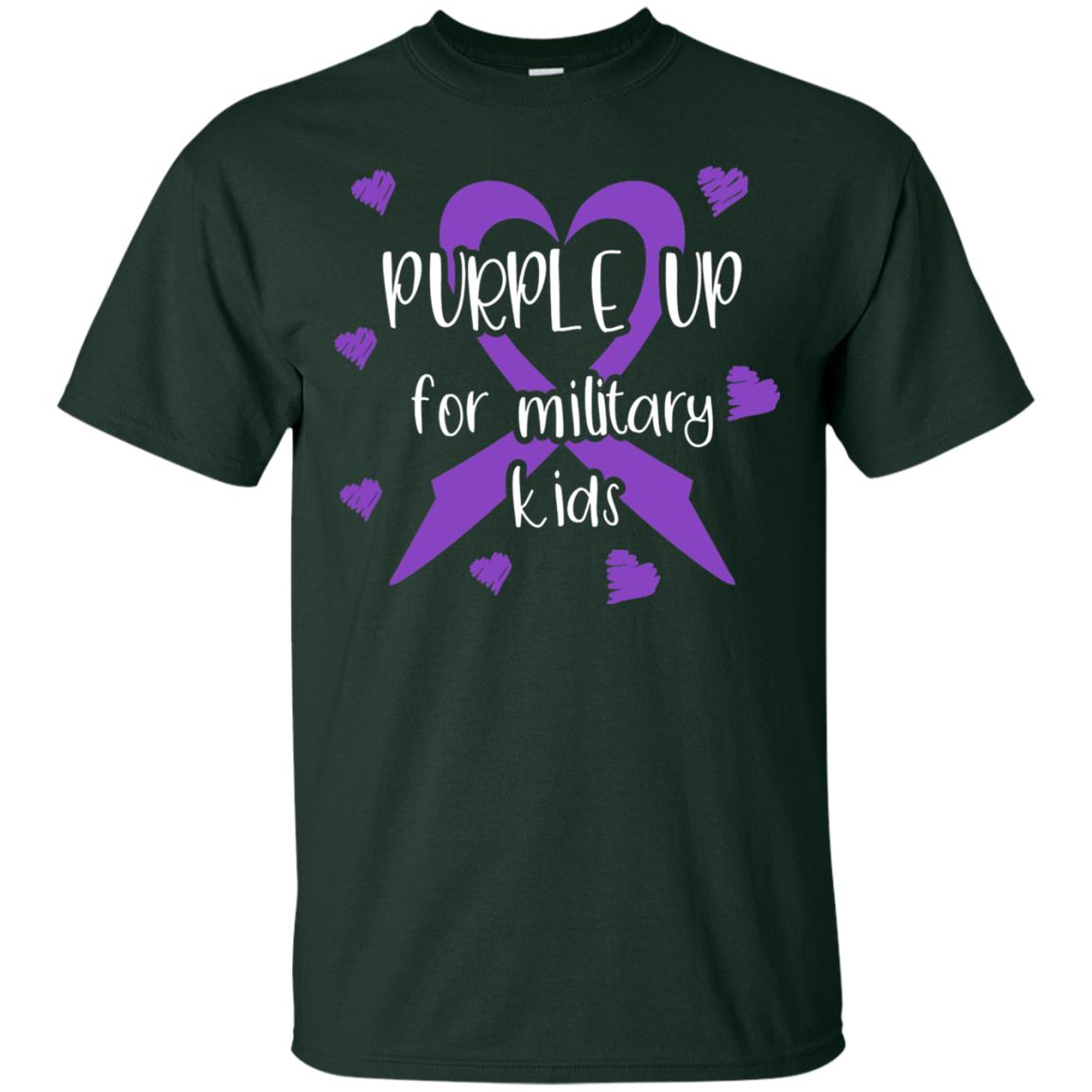 Purple Up For Military Kids Shirt Forest