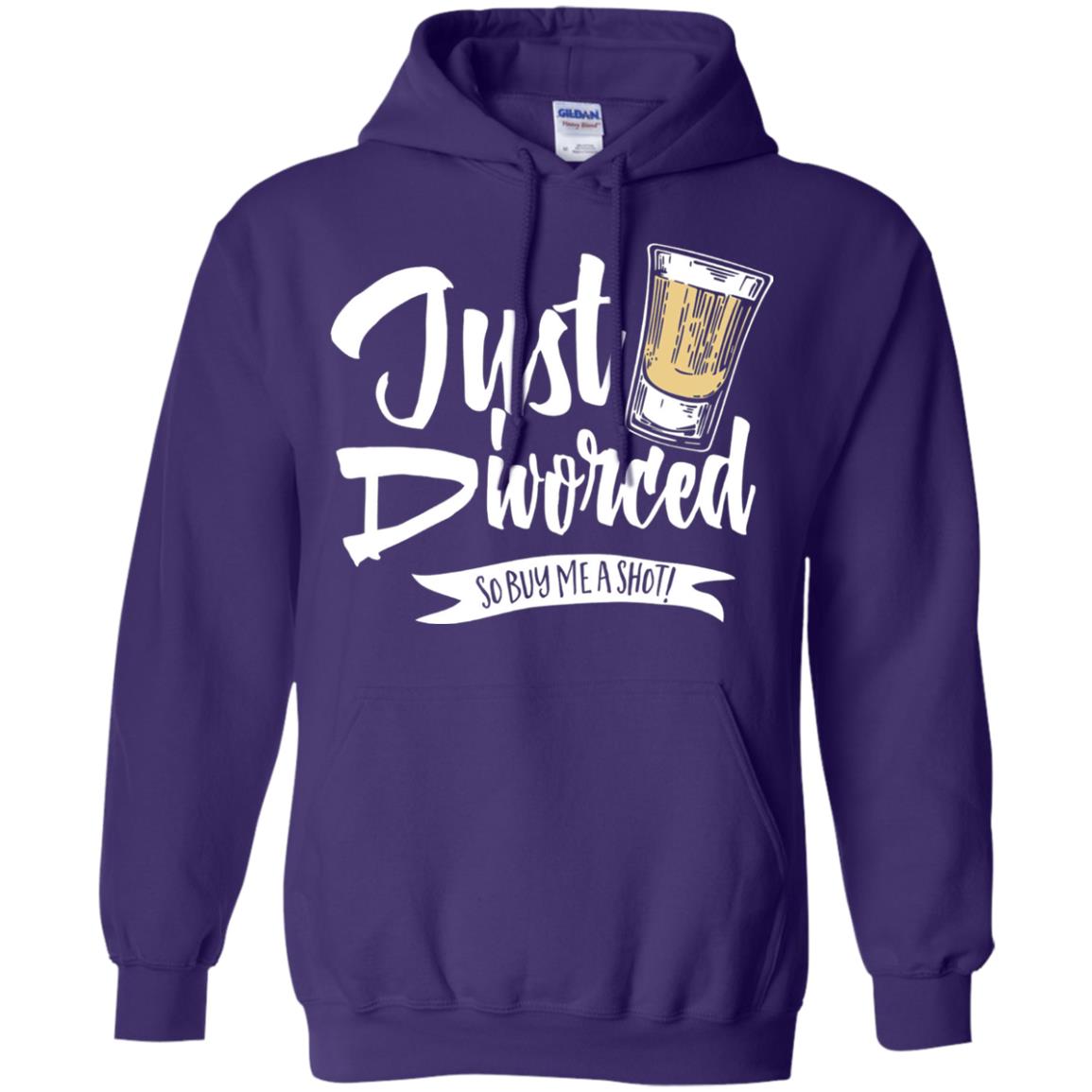 Party Break-up Single T-shirt Just Divorced Buy Me A Shot Purple