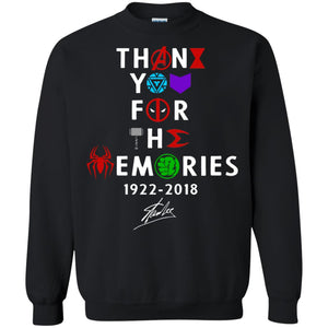 Thank You For The Memories Stan Lee Movie Hero Fan ShirtG180 Gildan Crewneck Pullover Sweatshirt 8 oz.