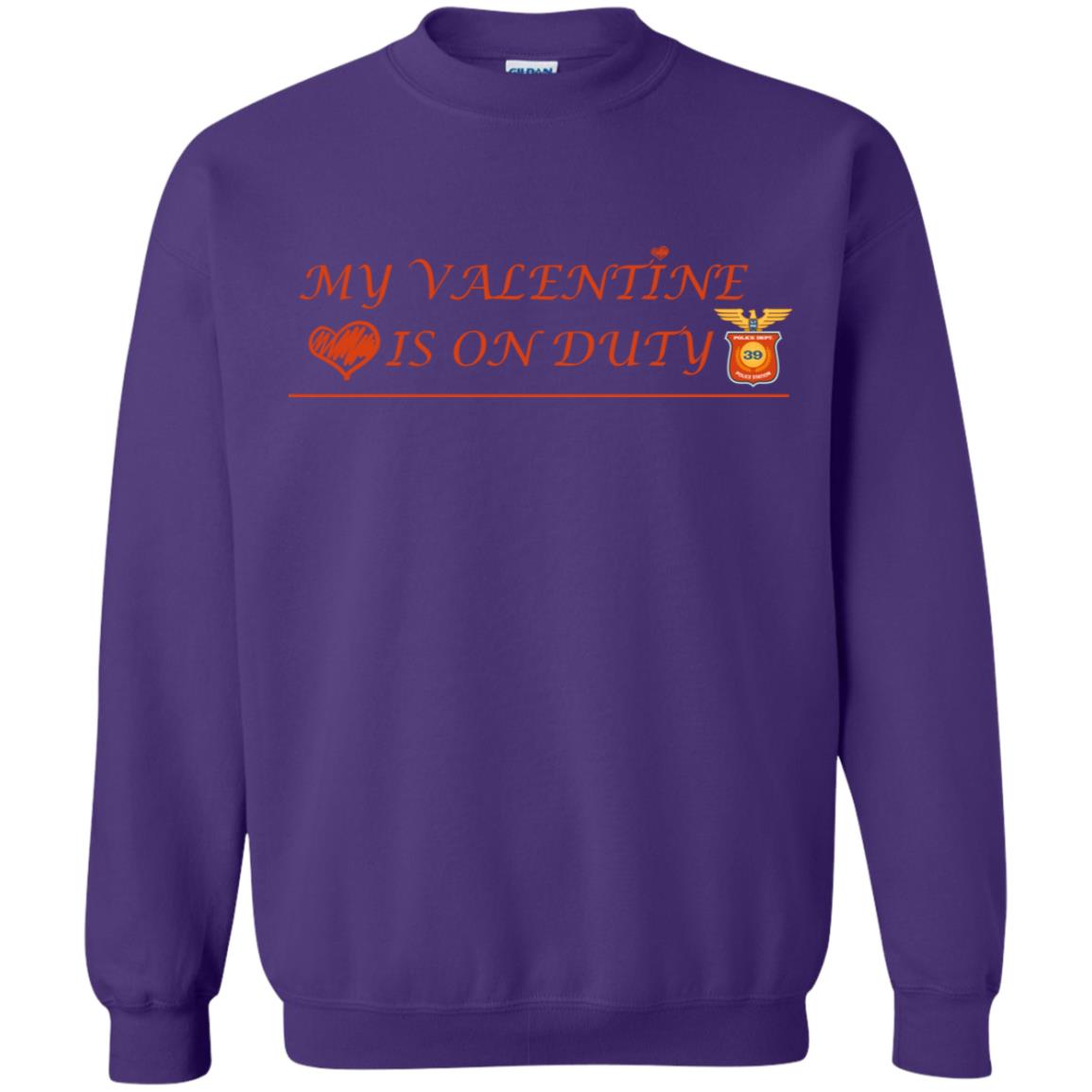 My Valentine Is On Duty Police Station Shirt Purple