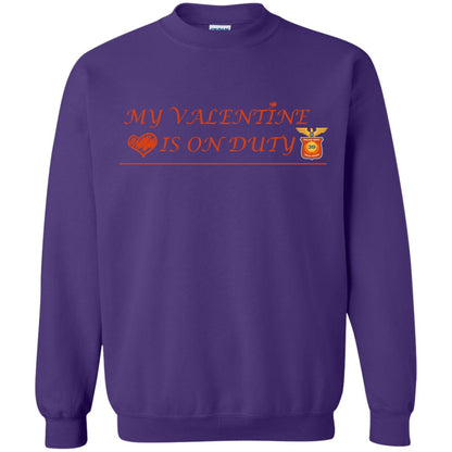 My Valentine Is On Duty Police Station Shirt Purple