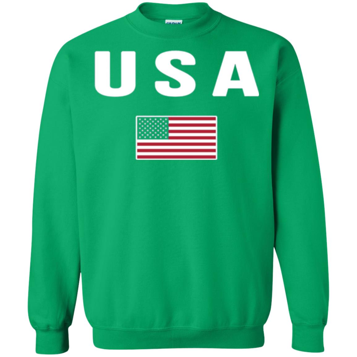 American Flag Us America United States T-shirt Irish Green