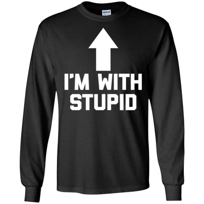 Im With Stupid T-shirt Black