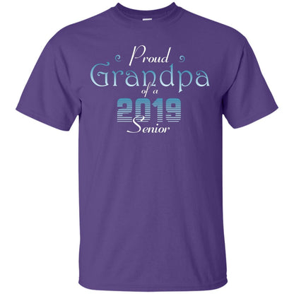 Proud Grandpa Of 2019 Senior Granddad Shirt Purple