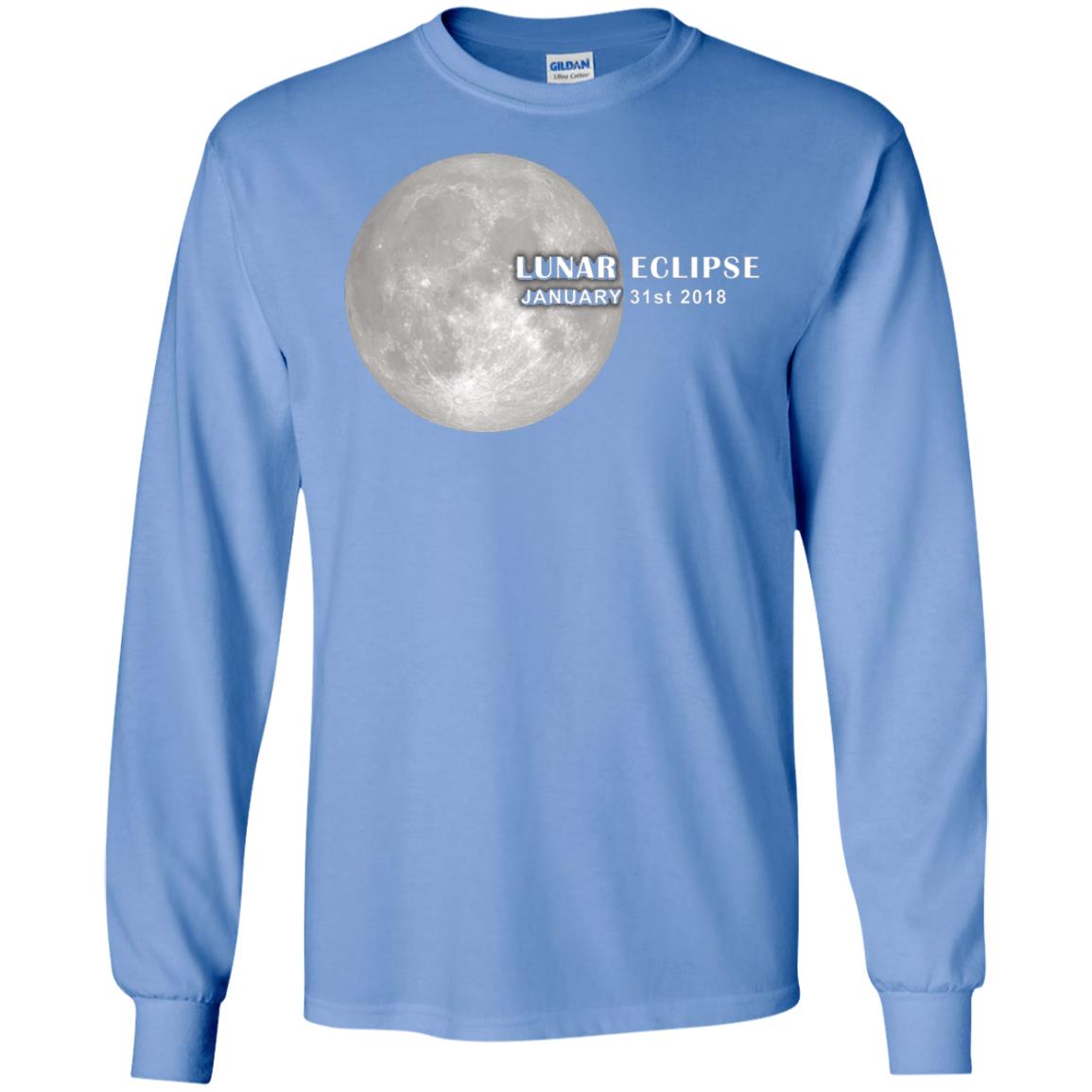 Eclipse January 31st 2018 Total Lunar Eclipse Shirts Carolina Blue