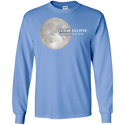 Eclipse January 31st 2018 Total Lunar Eclipse Shirts Carolina Blue