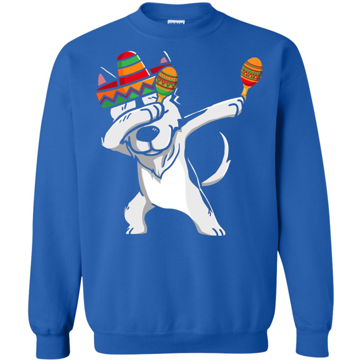 Dabbing Husky Funny Cinco De Mayo T-shirt Royal