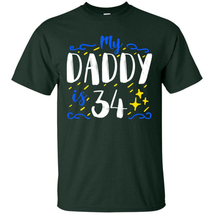 My Daddy Is 34 34th Birthday Daddy Shirt For Sons Or Daughters Forest