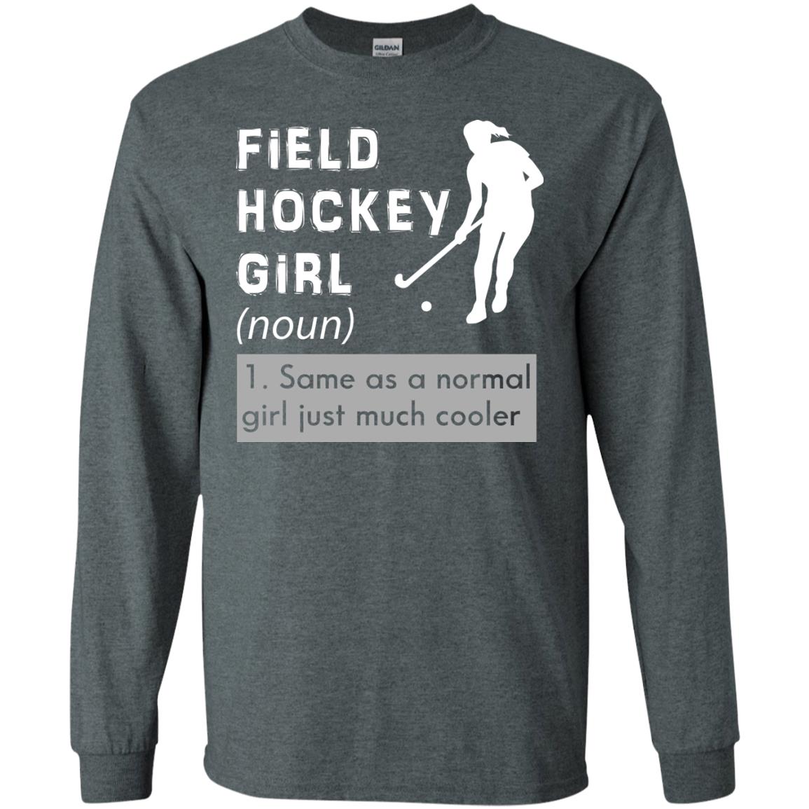 Field Hockey Girl Hockey Lover T-shirt Dark Heather