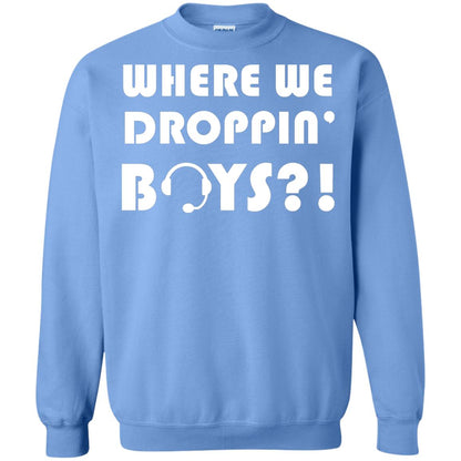 Where We Dropping Boys Gamer Shirt Carolina Blue