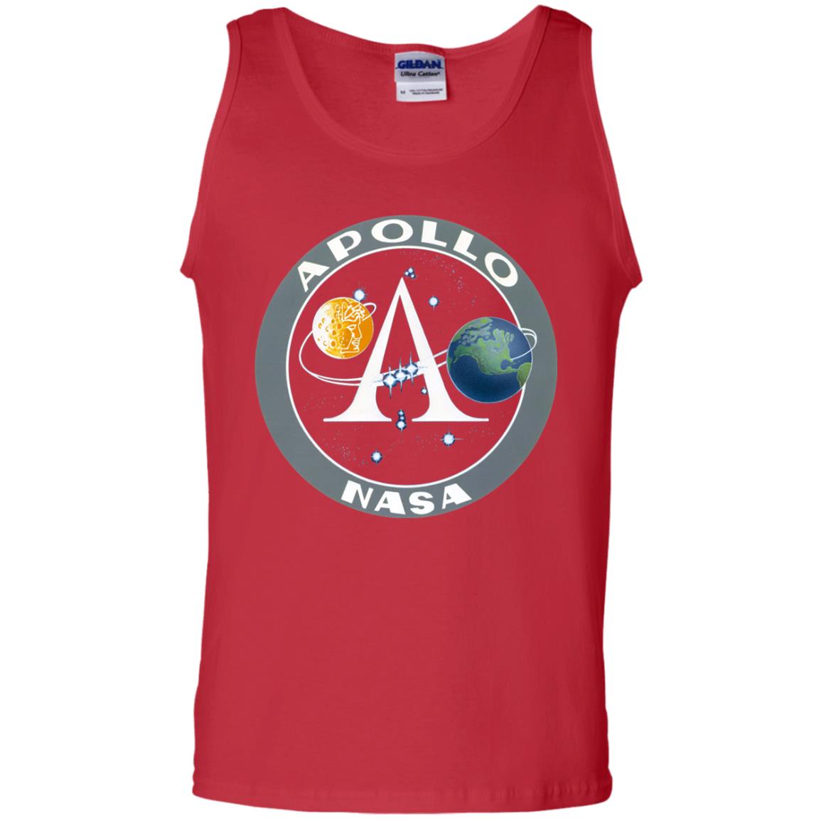 Apollo Program Moon Landing Patch Print Nasa Astronomy T-shirt Red