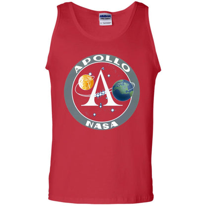 Apollo Program Moon Landing Patch Print Nasa Astronomy T-shirt Red