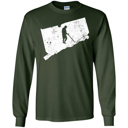 Connecticut Metal Detector Shirt Geocaching Swag Forest Green