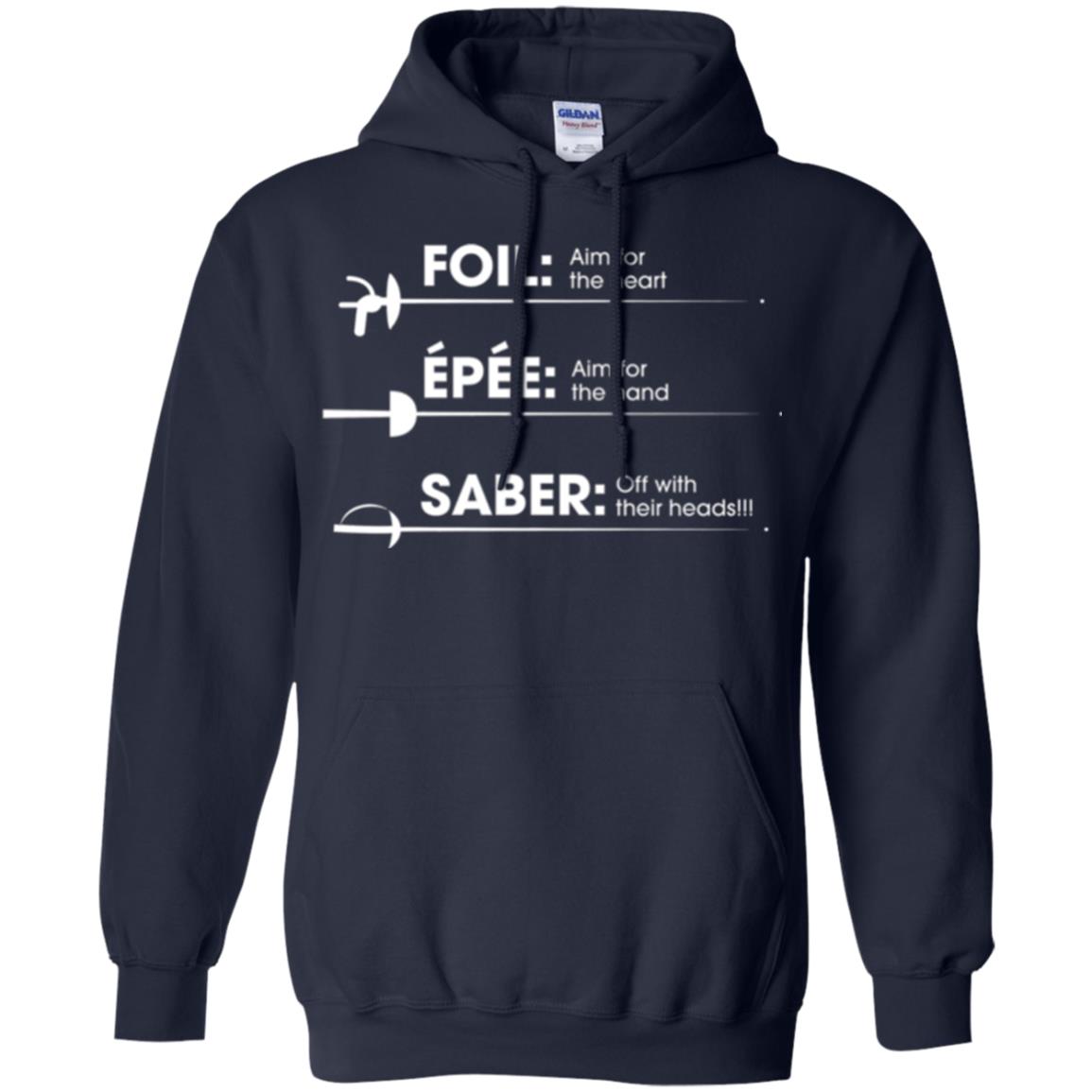 Fencing T-shirt Foil Saber Definition Navy