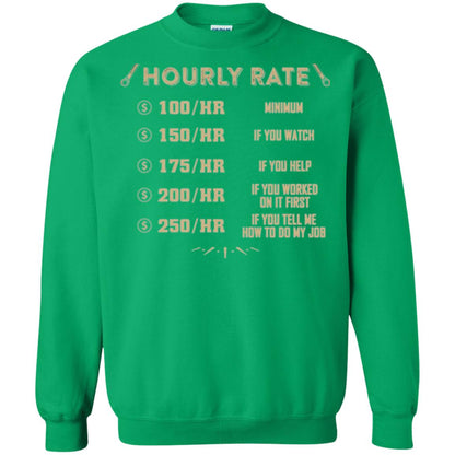 Mechanic T-shirt Mechanic Hourly Rate Irish Green