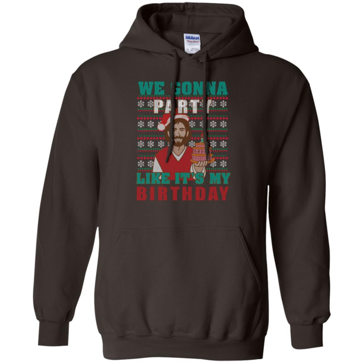 Brithday T-shirt We Gonna Party Like It's My Birthday Dark Chocolate