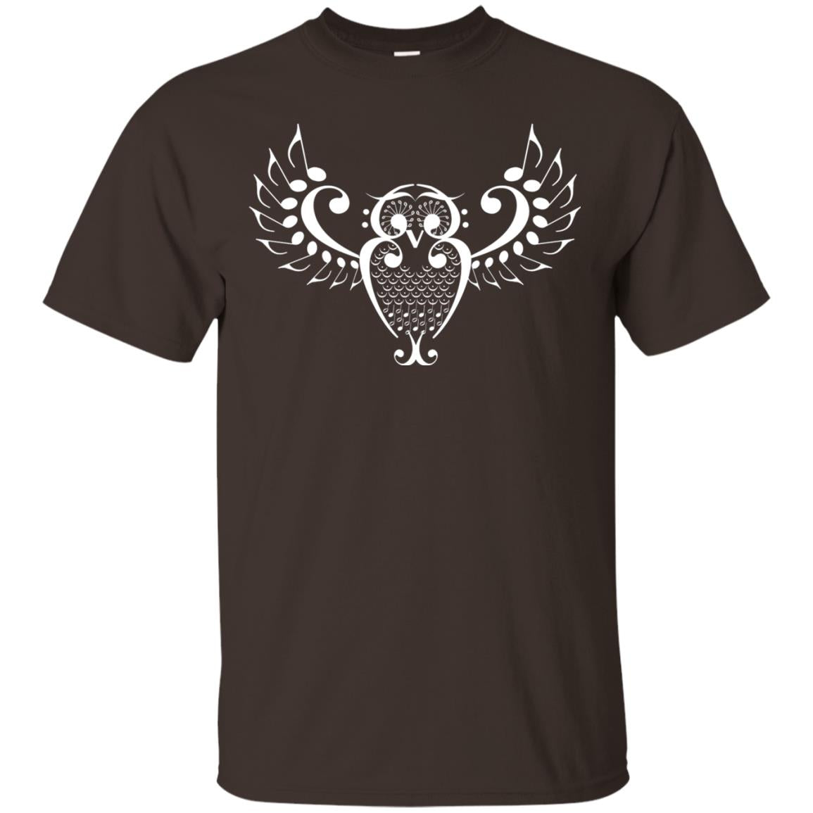 Music Owl Note Notes Musician Shirt Dark Chocolate